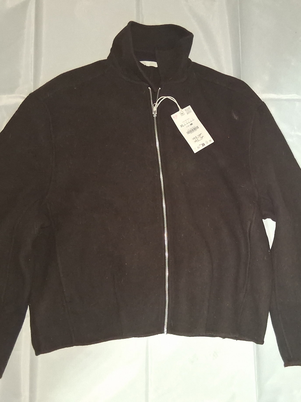 Black Full-Zip Sweater Jacket
